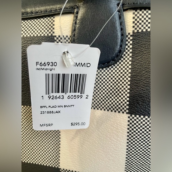 NWT！2 PCS COACH BENNETT SATCHEL BAG WITH BUFFALO PLAID（F66930）➕LONG ZIP WALLET - Picture 8 of 13